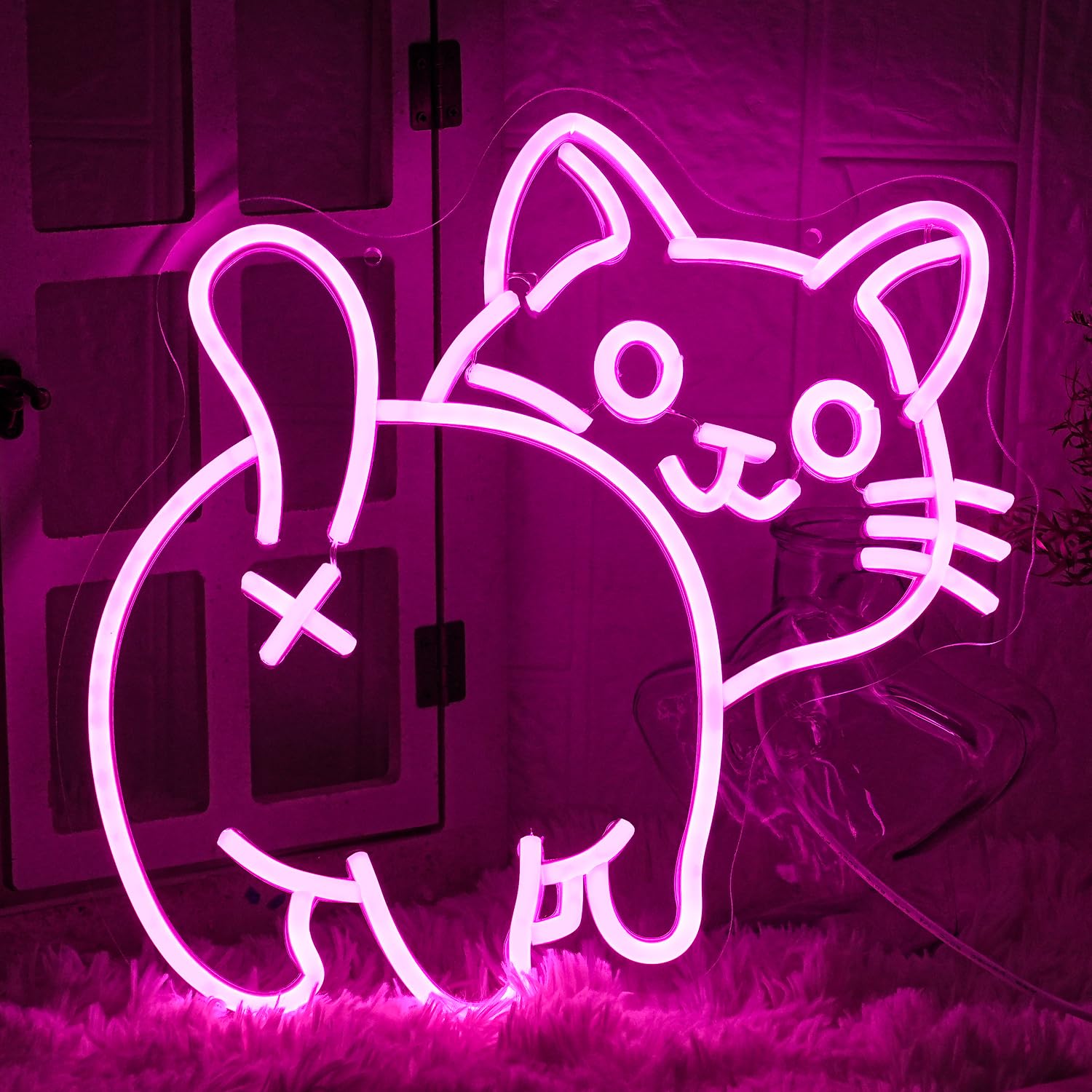 Amazon.co.jp: LMSIGNLY 猫 ネオンサイン 動物 ネオンライト ピンク